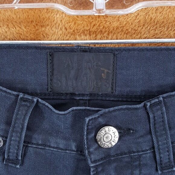 ACNE STUDIOS Jeans Womens Size 29 Black Wash Slim Fit ACE UPS - Picture 2 of 8
